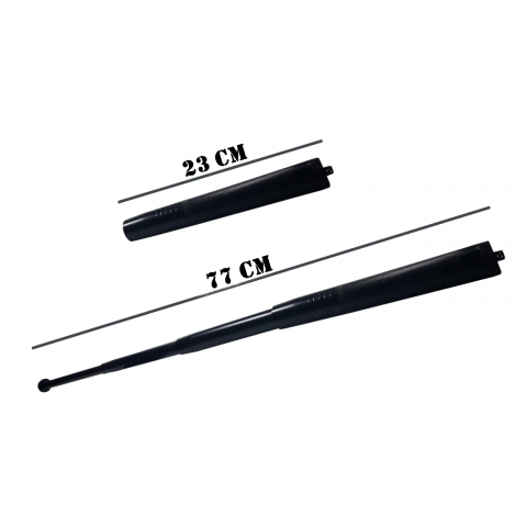 Set baston telescopic din otel si spray paralizant , 90 ml, negru, 77 cm, 4 sectiuni , husa inclusa [3]
