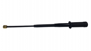 Set baston telescopic flexibil negru maner tip tonfa 47 cm + box craniu auriu [2]