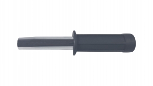Set baston telescopic flexibil argintiu, maner cauciuc, 47 cm  +  pumnal/box craniu argintiu [2]