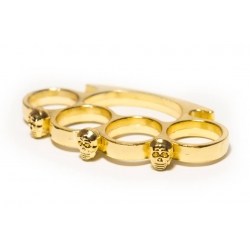 Set baston telescopic flexibil negru 47 cm + box craniu auriu [4]