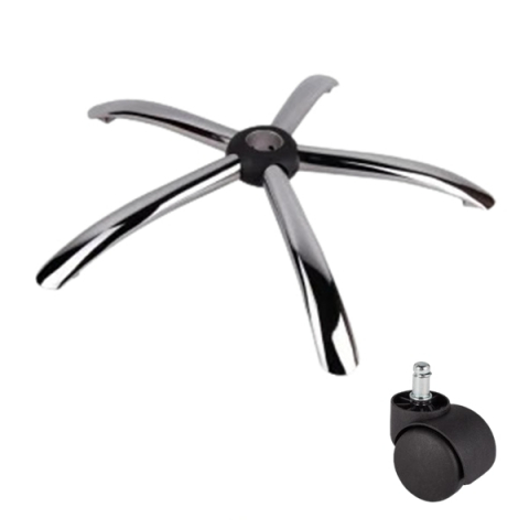 Accesorii mese si scaune - Set baza pentru scaun directorial, 60 cm si rolă universală, Ø11 mm, PVC dur