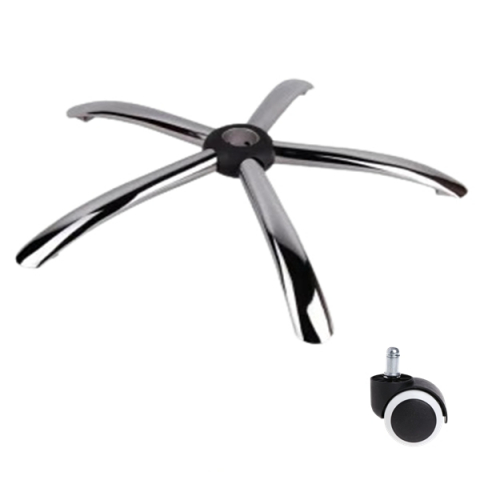 Accesorii mese si scaune - Set baza pentru scaun directorial, 60 cm si rolă universală, cauciuc