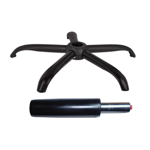 Accesorii mese si scaune - Set baza pentru scaun directorial plastic, 64 cm si cilindru piston, gaz, pentru scaune birou, negru, 35 cm
