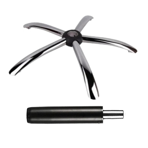 Accesorii mese si scaune - Set baza pentru scaun directorial, 60 cm si cilindru piston, gaz, pentru scaune birou, negru, 35 cm