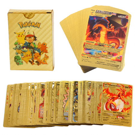 Set cartonase Pokemon IdeallStore®, GTX, editie de colectie, 55 bucati, argintii [2]