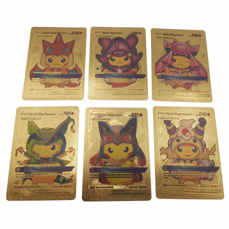 Set cartonase Pokemon IdeallStore®, GTX, editie de colectie, 55 bucati, argintii [7]