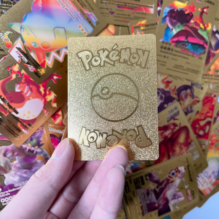 Set cartonase Pokemon IdeallStore®, GTX, editie de colectie, 55 bucati, argintii [11]