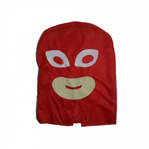 Costum Eroi in Pijamale, PJ Masks, pentru copii, Bufnita Amaya, rosu si manusa cu lansator, 5-7 ani, 110-120 cm [6]