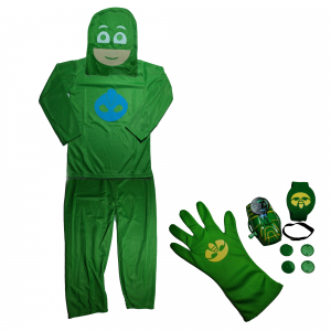 Costume Halloween copii - Set costum Eroi in Pijamale - Șopi - Greg - marimea S si manusa cu lansator, 3-5 ani, 100-110 cm