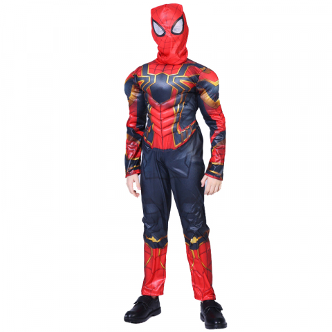 Costume Halloween copii - Set costum Iron Spiderman IdeallStore®, New Attitude, 6 ani, rosu