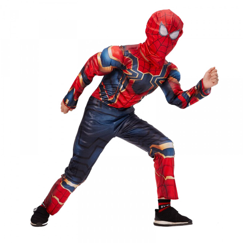 Set costum Iron Spiderman IdeallStore®, New Attitude, 5-6 ani, rosu [4]