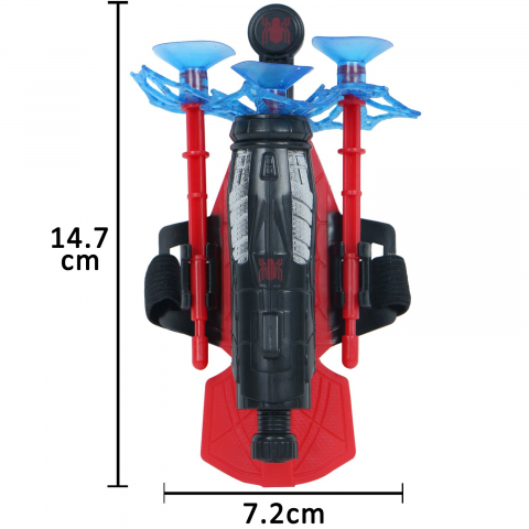 Set costum Spiderman cu muschi si lansator cu ventuze, IdeallStore®, marimea L [7]