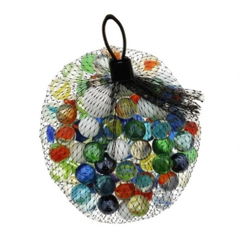 Set cu 100 bile din sticla pentru prastie, multicolor, 14 mm [1]