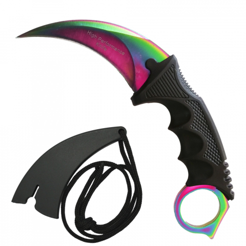 Set doua cutite karambit IdeallStore®, Comando Specialist, otel inoxidabil, multicolor, 20 cm [2]