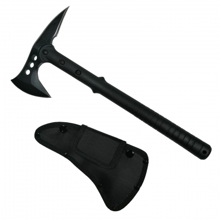 Set Cutit de vanatoare cu doua taisuri si doua Toporare Survivor, IdeallStore®, otel inoxidabil [5]