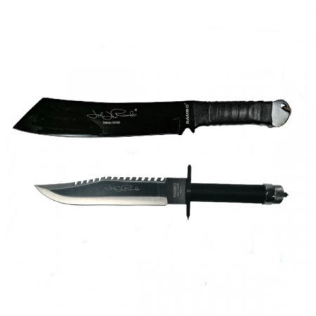 SPORT & TIMP LIBER - Set Cutit de vanatoare First Blood si Maceta Rambo, IdeallStore®, Teaca inclusa