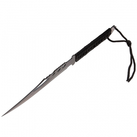 Set Cutit de vanatoare si trei cutite de aruncat, Black Fury,IdeallStore®, otel inoxidabil,teaca inclusa [10]