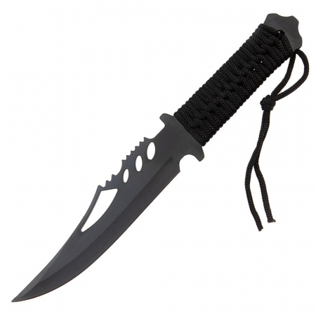 Set Cutit de vanatoare si trei cutite de aruncat, Black Fury,IdeallStore®, otel inoxidabil,teaca inclusa [7]