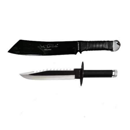 Sabii & Macete - Set cutit First Blood si Mcaeta Rambo, IdeallStore®, Teaca inclusa