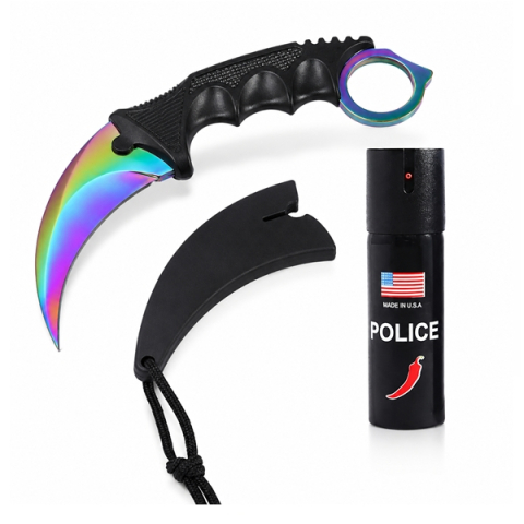 SPORT & TIMP LIBER - Cutit karambit IdeallStore®, Rainbow Blade, 25 cm