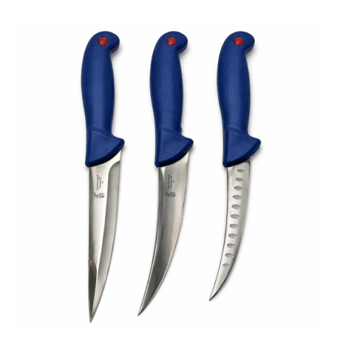 Set cutite profesionale macelarie 8 piese, DEPOX®, otel inoxidabil, multicolor [2]