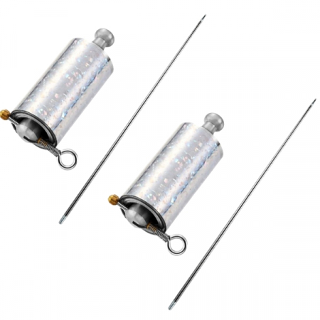 Bastoane telescopice si nunceaguri - Set de 2 Bastoane extensibile pentru antrenament IdeallStore ,Automat , 150 cm , Argintiu