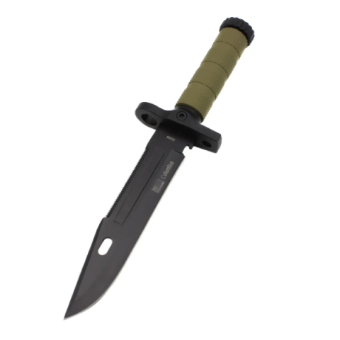 Set de doua cutite cu amnar si ascutitor , 32 cm DEPOX® , teaca multifunctionala, verde military [3]