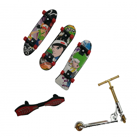 Jucarii antistres - Set de mini jucarii IdeallStore®, Fingerboard Street, plastic, multicolor