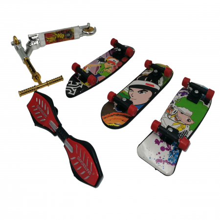 Set de mini jucarii IdeallStore®, Fingerboard Street, plastic, multicolor [1]