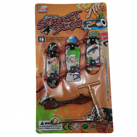 Set de mini jucarii IdeallStore®, Fingerboard Street, plastic, multicolor [6]