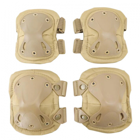 Set de protectie IdeallStore®, Tactical Gear, genunchiere si cotiere, nylon, marime universala