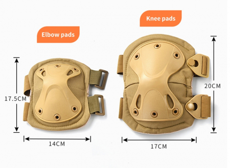 Set de protectie IdeallStore®, Tactical Gear, genunchiere si cotiere, nylon, marime universala [2]