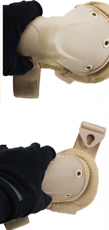 Set de protectie IdeallStore®, Tactical Gear, genunchiere si cotiere, nylon, marime universala [8]