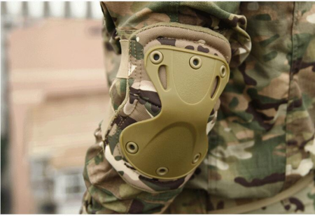 Set de protectie, Tactical Gear, genunchiere si cotiere, nylon, marime universala, Desert Camuflaj [3]