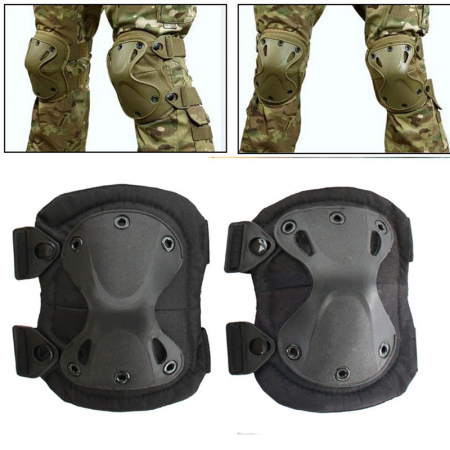Set de protectie, Tactical Gear, genunchiere si cotiere, nylon, marime universala, negru [4]