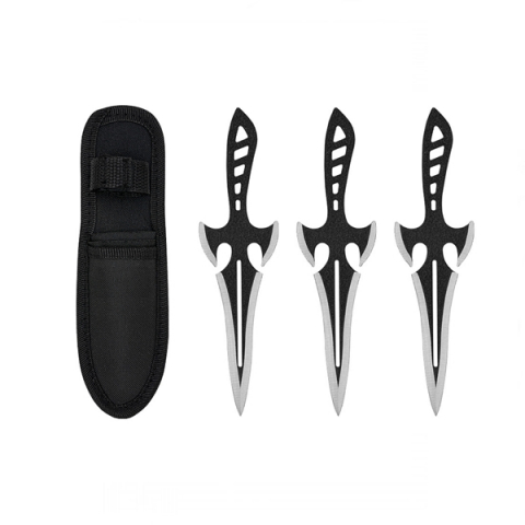 Set de trei cutite de aruncat Darts, 19 cm, otel inoxidabil [1]