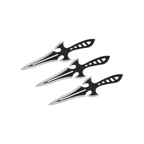 SPORT & TIMP LIBER - Set de trei cutite de aruncat Darts, 19 cm, otel inoxidabil