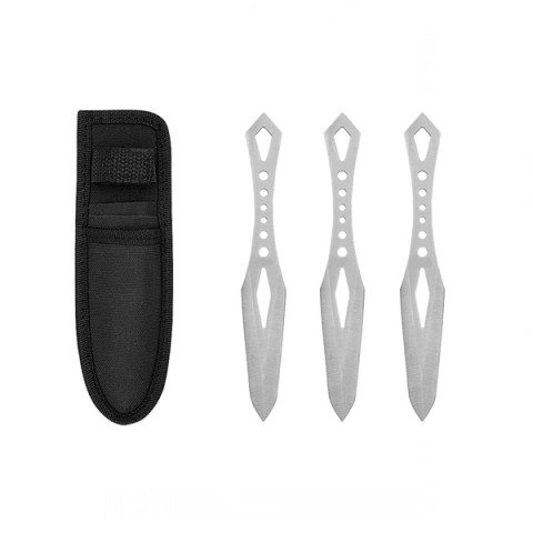 Set de trei cutite de aruncat, otel inoxidabil, 19 cm , teaca inclusa [1]