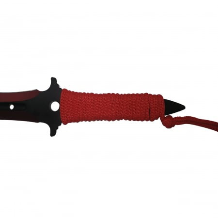 Set de vanatoare IdeallStore®, Sabie Red Ronin si set trei cutite de aruncat, otel inoxidabil, negru [11]