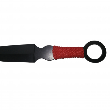 Set de vanatoare IdeallStore®, Sabie Ninja Path si set trei cutite de aruncat, otel inoxidabil, negru [10]