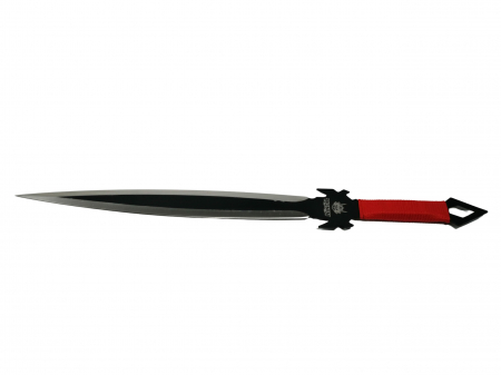 Set de vanatoare IdeallStore®, Sabie Red Ronin si set trei cutite de aruncat, otel inoxidabil, negru [2]
