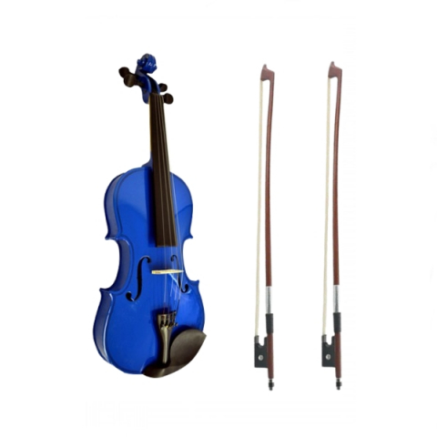 Viori - Vioara clasica, marime 4/4, lemn, albastra, toc din material + arcus 1/4 extra