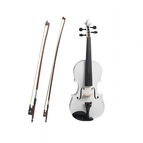 Viori - Vioara clasica din lemn, marime 4/4, alba, toc inclus + arcus 1/2 extra