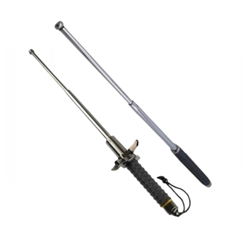 Bastoane telescopice si nunceaguri - Set doua bastoane telescopice DEPOX®, otel inoxidabi, 3 sectiuni, argintiu,64 cm/24-67 cm, husa inclusa