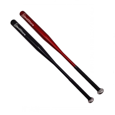 Baseball - Set doua bate de baseball IdeallStore®, Black Red, aluminiu, 80 cm, rosu