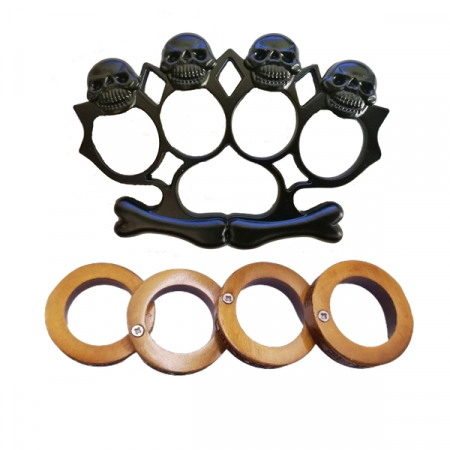 Pumnaluri si boxuri - Set doua boxuri autoaparare Craniu IdeallStore®, otel inoxidabil