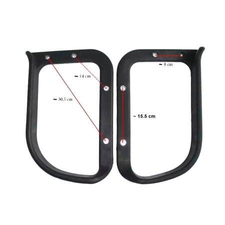 Set doua brate, manere, scaun directorial, clasic, negru [1]
