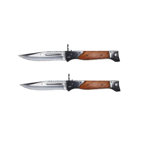 Bricege - Set doua briceaguri de vanatoare, AK-47 Assault, 34 cm,​ teaca inclusa, maro