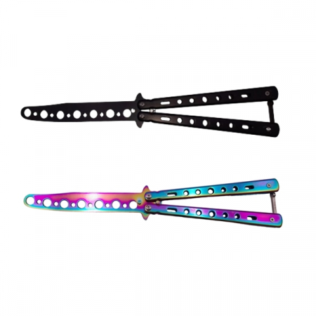 Briceaguri fluture & antrenament - Set doua briceaguri fluture de antrenament IdeallStore®, Black Distortion, otel inoxidabil