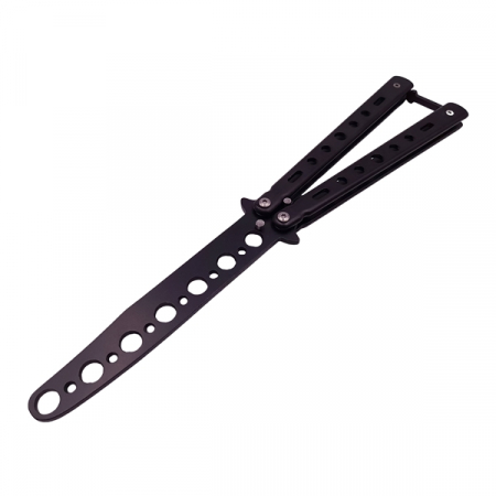 Set doua briceaguri fluture de antrenament IdeallStore®, Black Distortion, otel inoxidabil [7]
